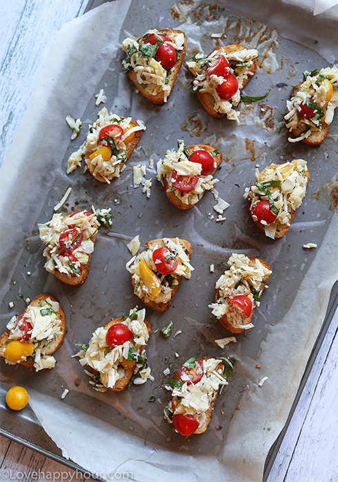 Artichoke and Tomato Bruschetta recipe by Maren Swanson. #recipe #squash #skillet