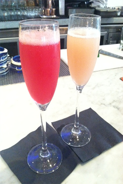 Mimosas at Bagatelle Brunch
