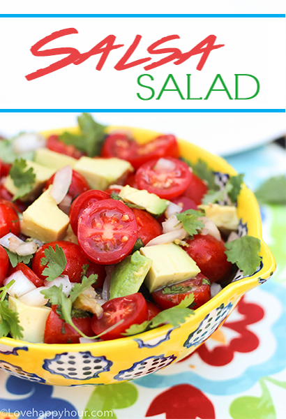 Easy Salsa Salad Recipe #salsa #healthy #recipe #vegan #vegetarian