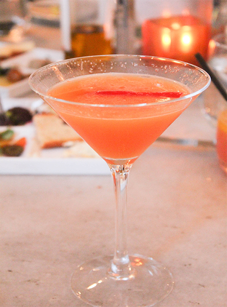The Sweet Red Pepper cocktail at Fig & Olive on Melrose Place