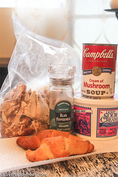 Crescent Rolls with Turkey and Mushroom Gravy #Thanksgiving #leftover #recipe #turkey #gravy