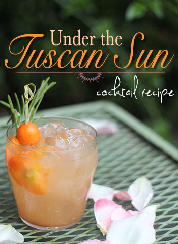 Under the Tuscan Cocktail Recipe on Lovehappyhour.com #MakinitwithMaren #cocktails 