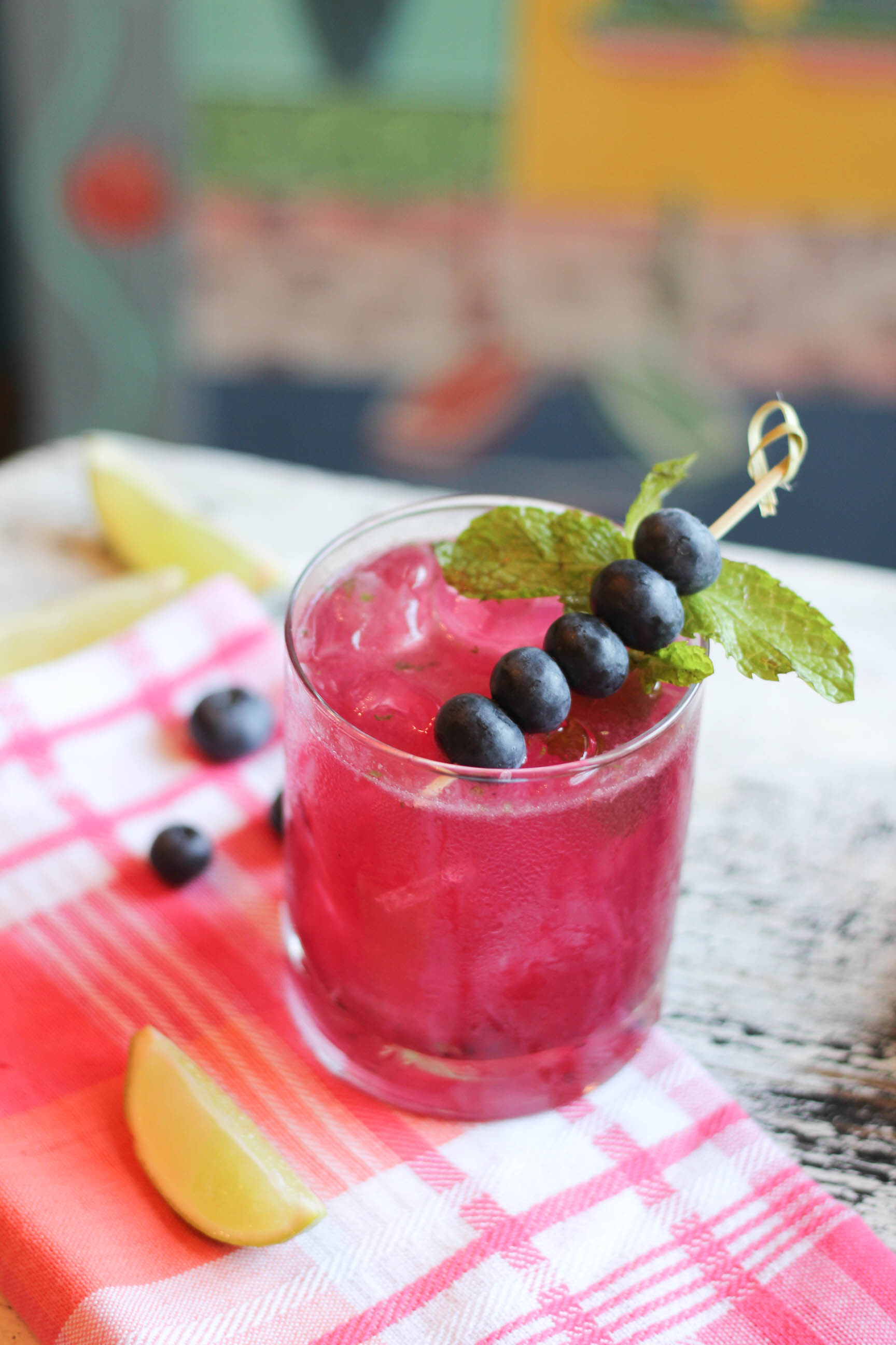 Blueberry Mojito recipe from Lovehappyhour.com #cocktails