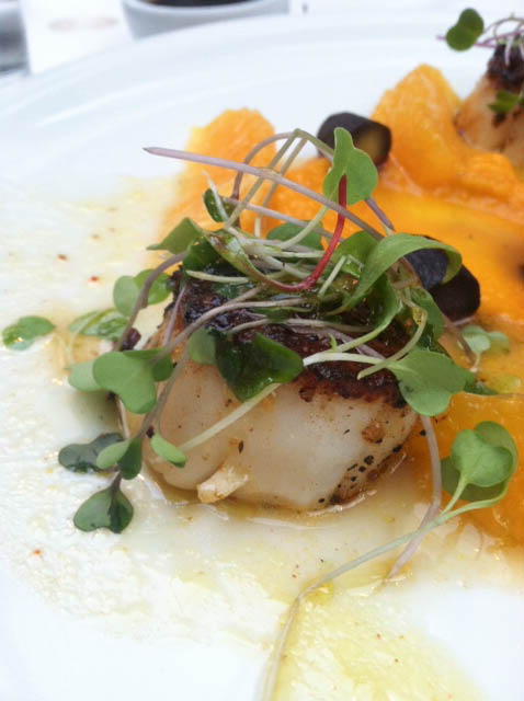 Seared Scallops at Fig and Olive 
