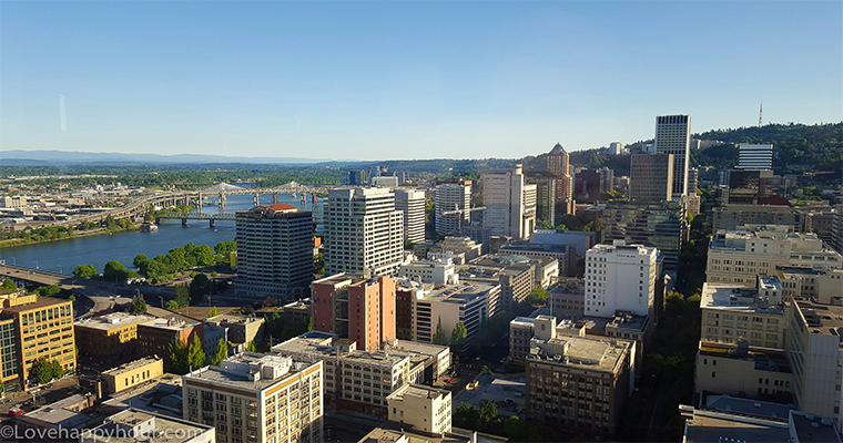 The view at Portland City Grill happy hour.
