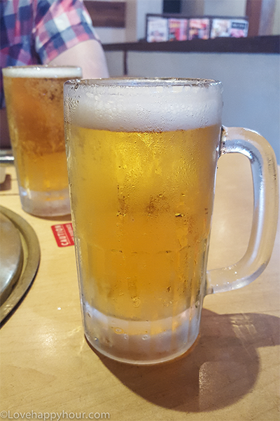 $1.95 Sapporo Draft Beer at Gyu-Kaku Happy Hour in Beverly Hills.