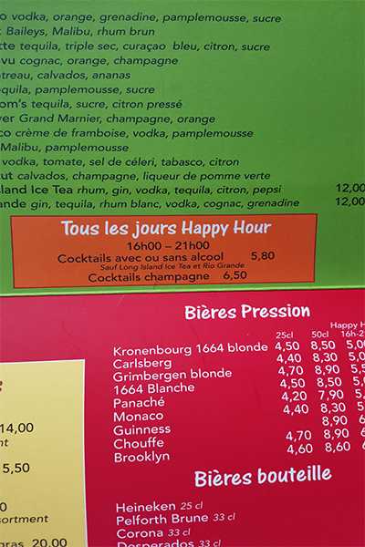Happy Hour at Café du Rende-vous in Paris, France.