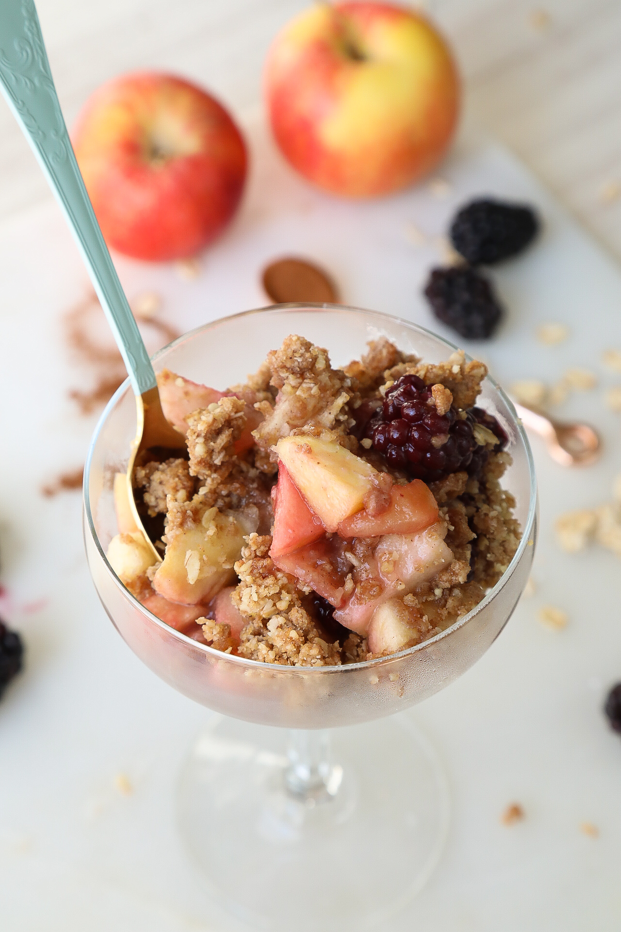 Honeycrisp Apple Blackberry Crisp.