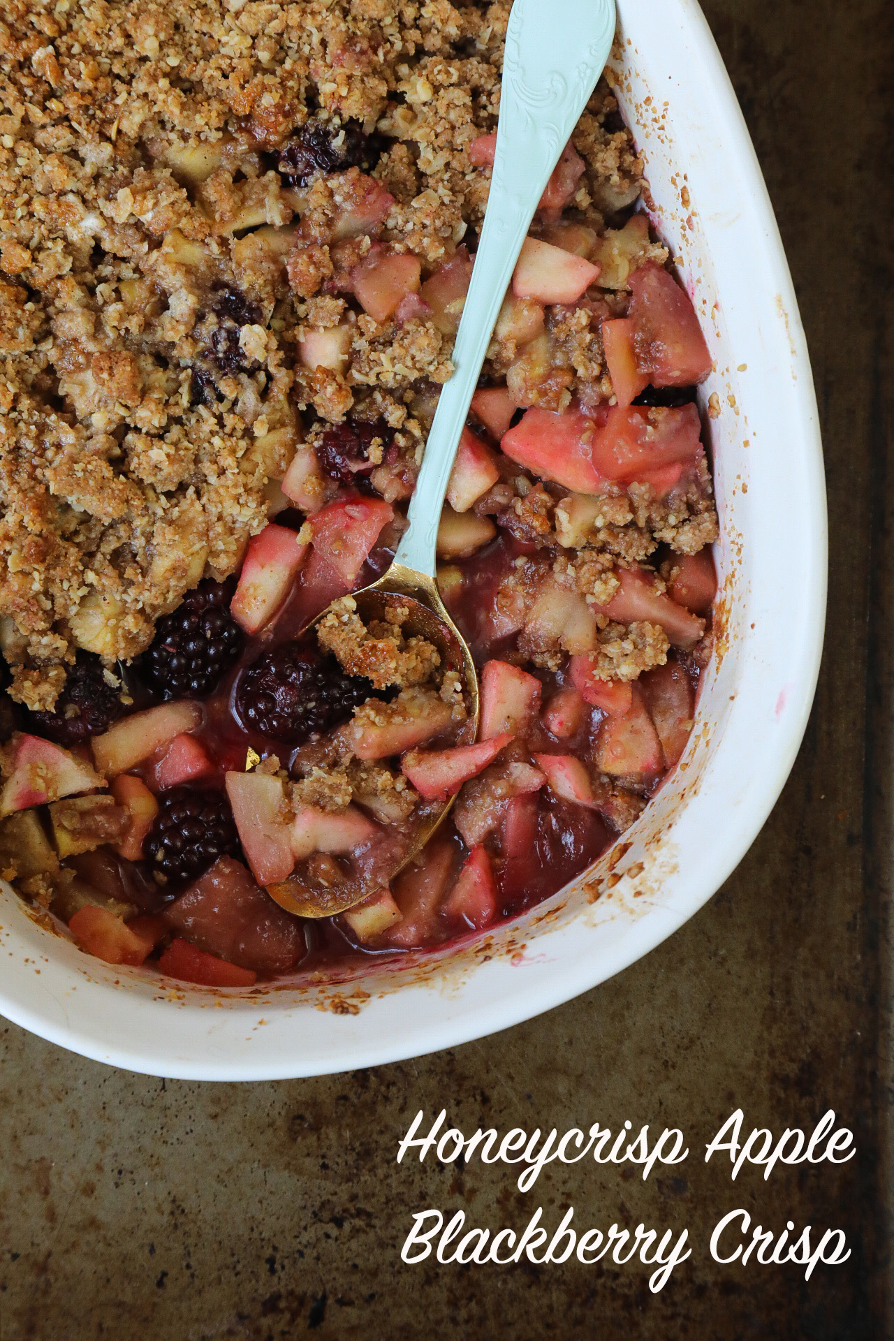 Honeycrisp Apple Blackberry Crisp.
