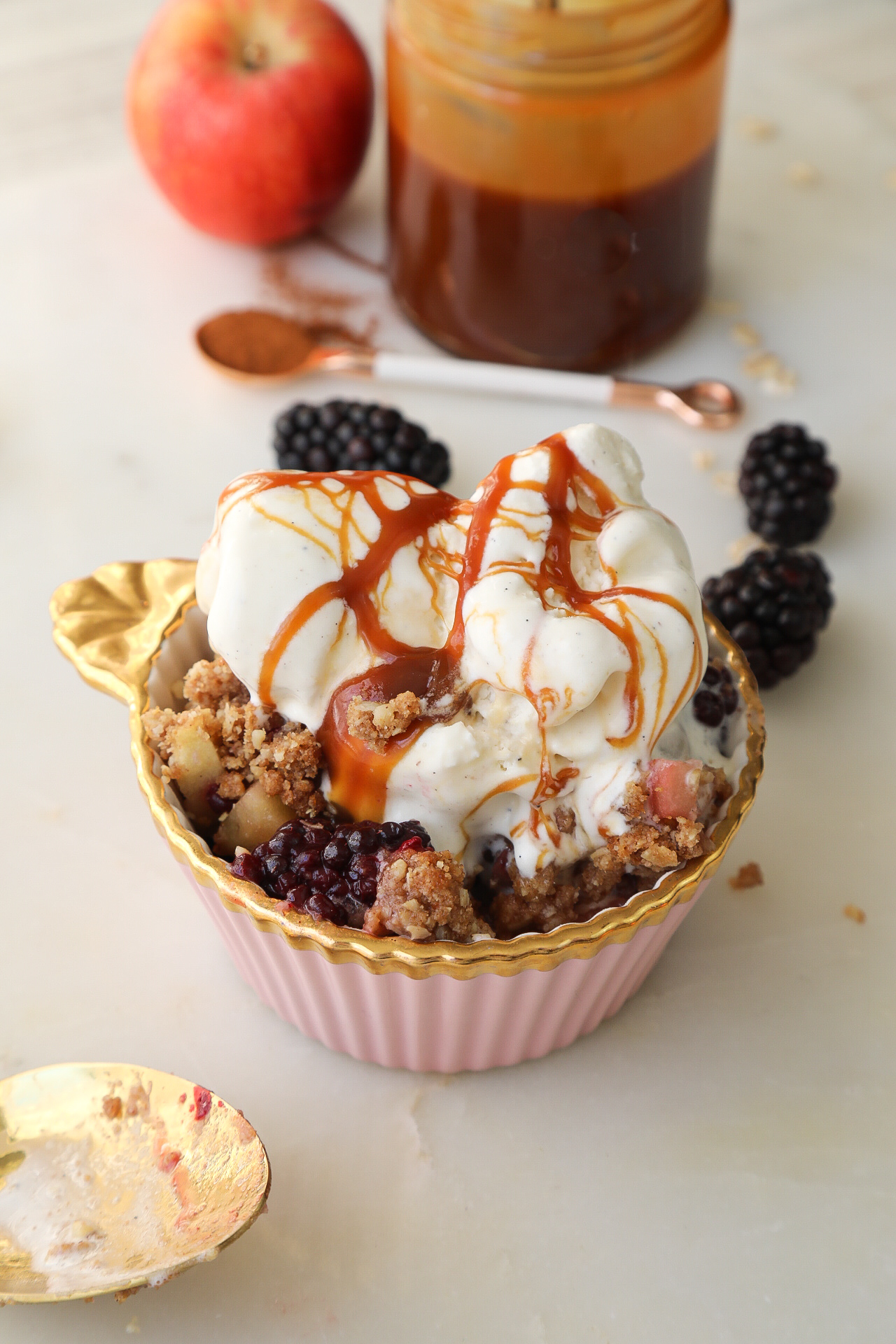 Honeycrisp Apple Blackberry Crisp.