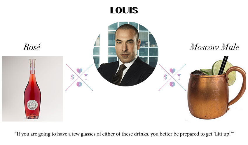 Missing Suits already? Our cocktail profiling picks for USA’s male cast of Suits should help calm 
you down.