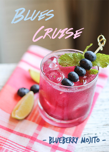 Blueberry Mojito recipe on Lovehappyhour.com #MakinitwithMaren #cocktails 