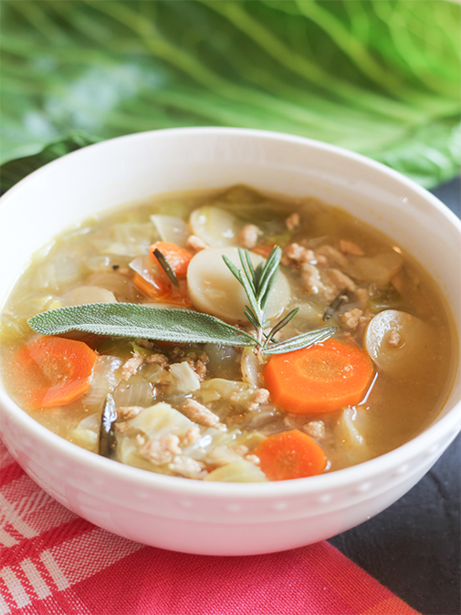 Turkey & Cabbage "slim-down" Crock Pot Soup #healthy #recipe #cabbage #soup #turkey #crockpot #healthy