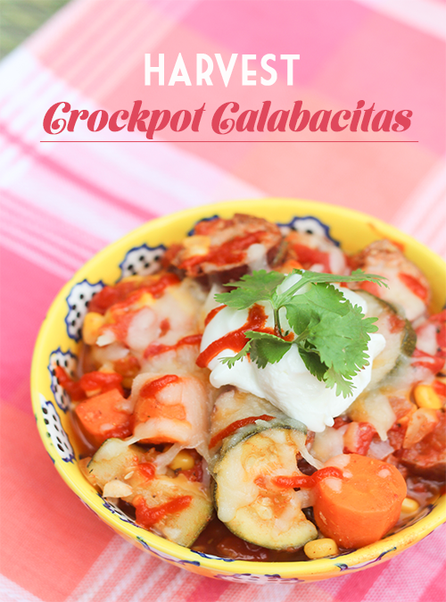 Harvest Crockpot Calabacitas #recipe #Fall #Thanksgiving #vegetables #crockpot
