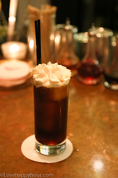 Mr. Menotti’s Cold Coffee Grog at Terrine restaurant in Los Angeles, California.
