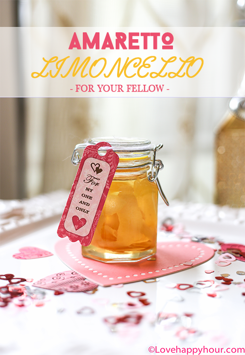 Amaretto Limoncello for your Fellow. #ValentinesDay #limoncello #recipe #vodka @lovehappyhour