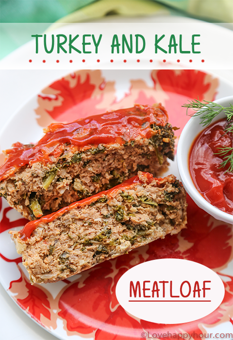 Turkey and Kale Meatloaf with Ketchup-Sriracha (recipe). #meatloaf #turkey #kale #healthy #recipe 