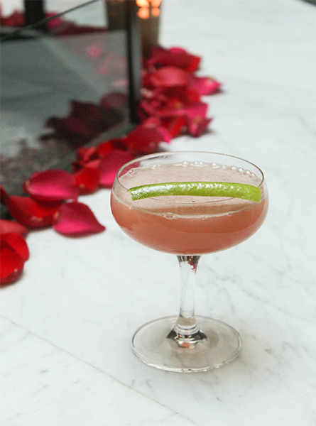 Pan American Clipper (bonded applejack brandy, lime, pomegranate, absinthe) at Acabar in Hollywood.