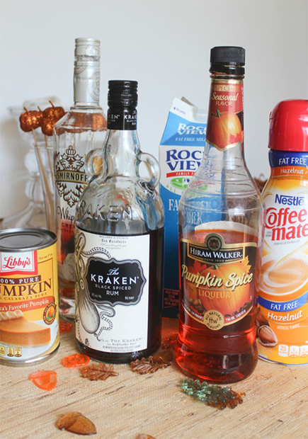 Ingredients for The Best Pumpkin Pie Martini Ever! @LoveHappyHour