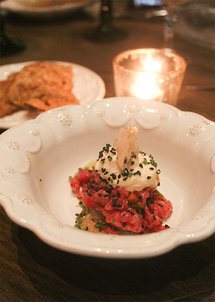 The Steak Tartare at Faith and Flower in Downtown Los Angeles.