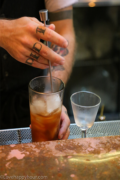 Cocktails at Terrine restaurant in Los Angeles, California.