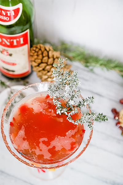 Flock It: A holiday martini made with Bourbon and Spiced Cider - by Maren Swanson. #martini #recipe #bourbon #Christmas