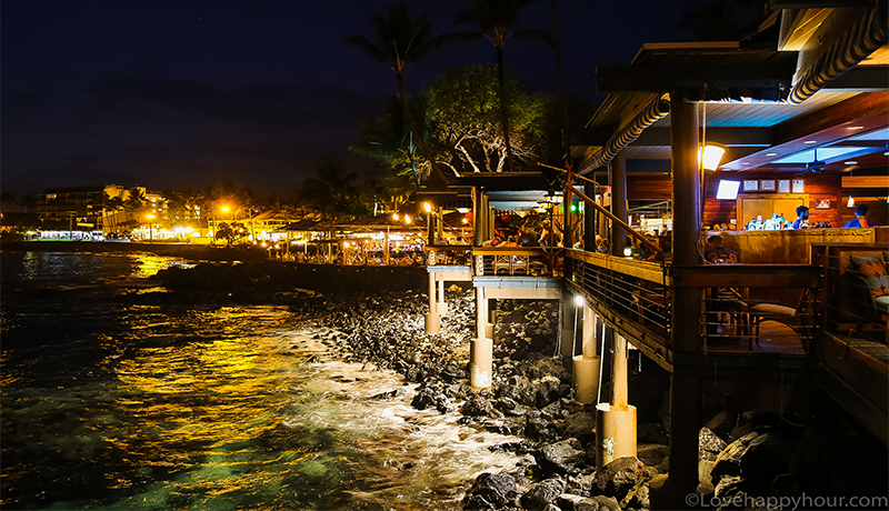 View from Huggo's in Kona, Hawaii