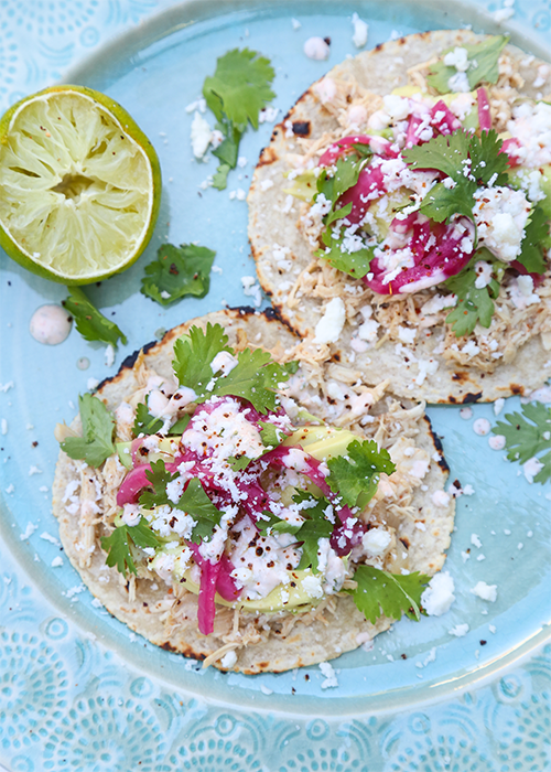 Drunken Chicken Crock Pot Tacos
