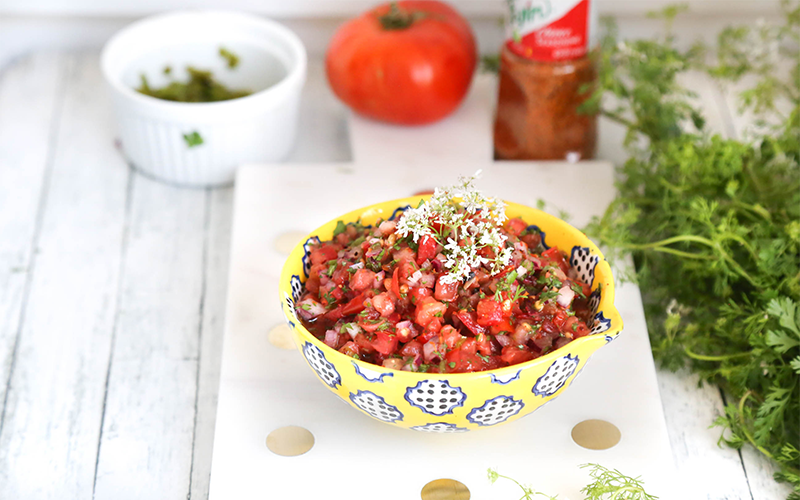 Fire-roasted Hatch Chili Pico de Gallo