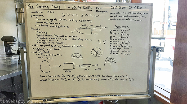 Knife Skills Class at New School of Cooking