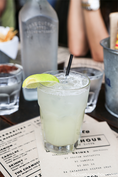 Margaritas at Pink Taco Happy Hour in West Hollywood.