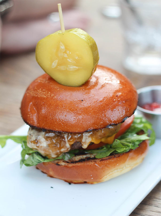 $4 Burger at Open Air Kitchen& Bar Happy Hour