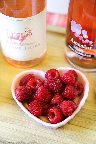Raspberries for Summer Lovin' Rosé Sangria.
