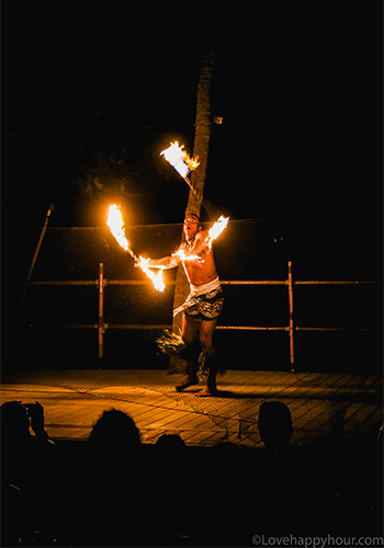 Fire tossing at the Royal Kona Luau.