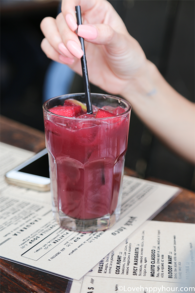 Pink Taco Happy Hour in West Hollywood.