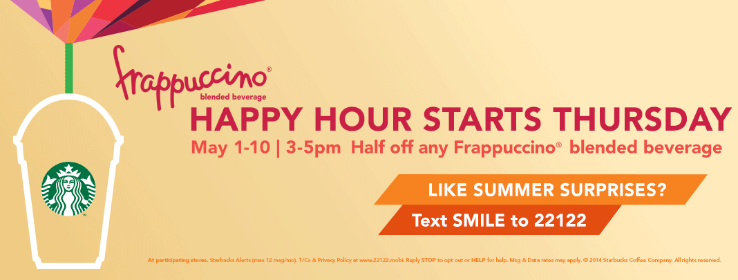 Starbucks Frappuccino Happy Hour