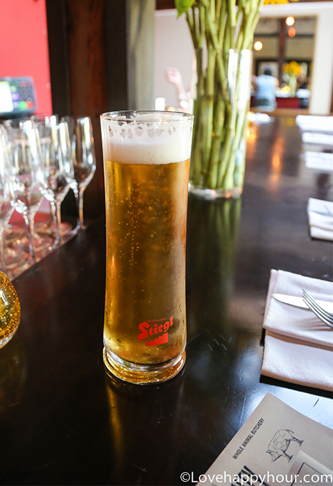 Steigl Gold Lager Beer at Cooks County Happy Hour.